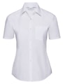 Dames blouse korte mouw Poplin Russell R-935F-0 White